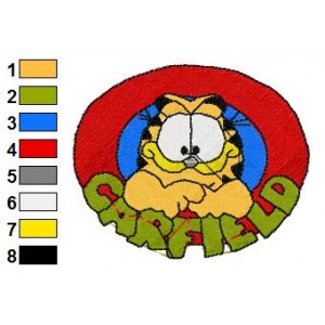 Garfield Embroidery Design 1